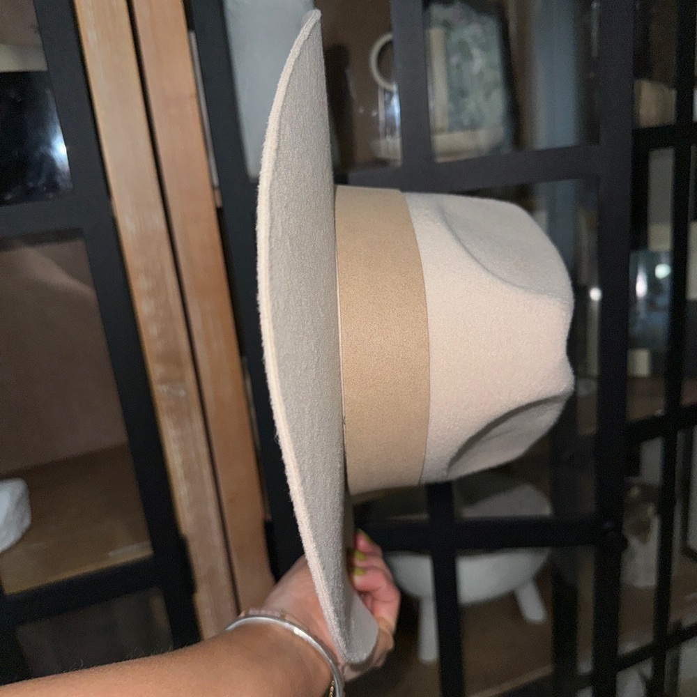 Teressa Foglia X Curateur Western Cowboy Hat Beige Sand Wide Brim Wool Felt Boho — image 4 of 8